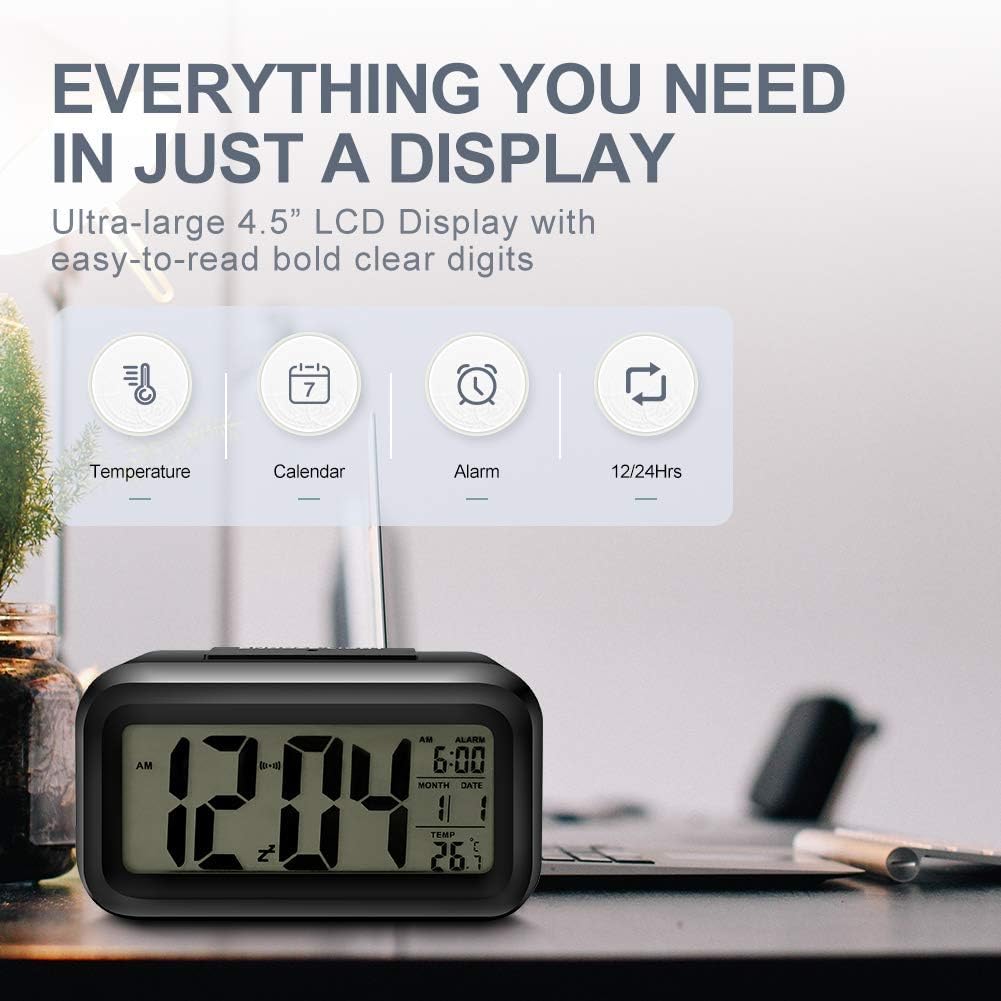 AERYS Digital Alarm Clock display close-up