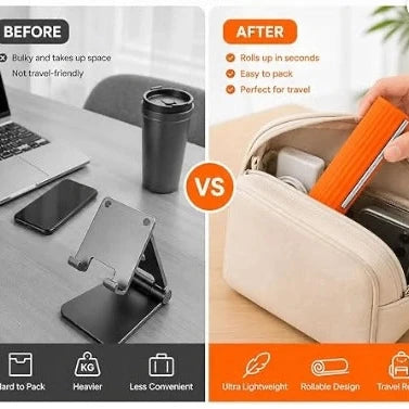 Foldable Silicone Phone Stand – Adjustable Desktop Holder for Phones & Tablets