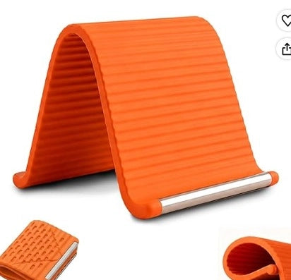 Foldable Silicone Phone Stand – Adjustable Desktop Holder for Phones & Tablets