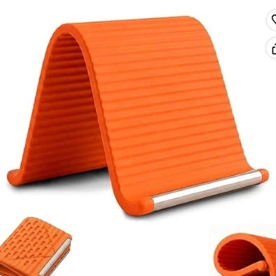 Foldable Silicone Phone Stand – Adjustable Desktop Holder for Phones & Tablets