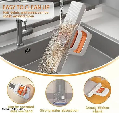 Mop in use at sink