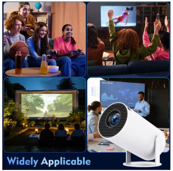 Portable 180 Degree Rotation Home 4K Video Projector