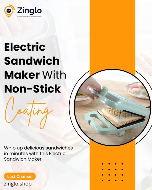 Electric Sandwich Maker with Non-Stick Coating